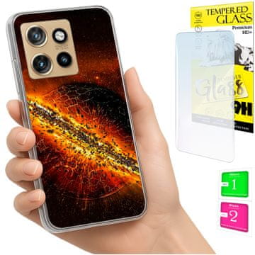 Etui za Motorola Edge 50 Neo, maska s fotografijom, futrola + zaštitno staklo 9h