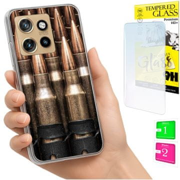 Torbica za Motorola Edge 50 Neo, foto case, maska, stražnji poklopac + zaštitno staklo 9h