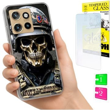Etui za Motorola Edge 50 Neo, maskica s fotografijom, stražnja maska i zaštitno staklo 9h