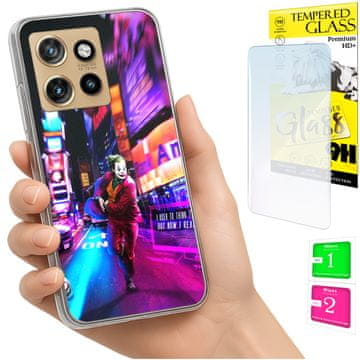 Torbica za Motorola Edge 50 Neo, futrola foto case s 9h zaštitnim staklom