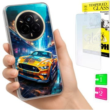 Etui za Realme 14 Pro 5G, maskica Foto s leđima i futrola + staklo 9H