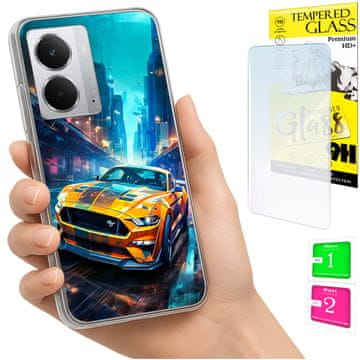 Etui za Realme 14 5G / 14T 5G, maska sa foto pozadinom i zaštitno staklo 9h