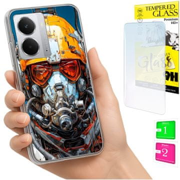Fotka za Realme 14 5G / 14T 5G, maskica s okvirom i zaštitnim staklom 9H