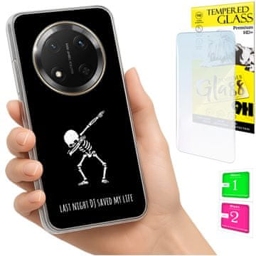 Etui za Honor Magic7 Lite, fotografije, stražnja maska, futrola + 9H staklo