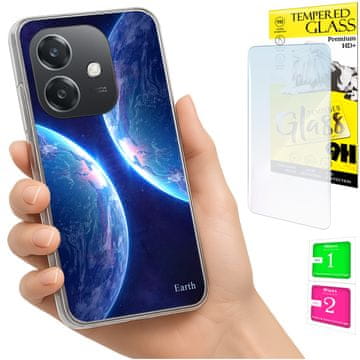 Etui za oppo a40 / a40m / a60 5g, maska foto case s leđima, staklo 9h