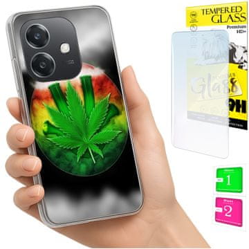 Etui za Oppo A40 / A40m / A60 5G, maskica s foto uzorkom, futrola sa staklom 9h