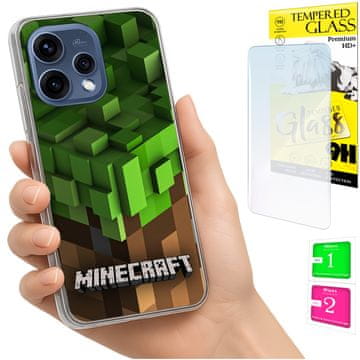 Etui za Oppo Reno 15 5G, maskica FOTO, stražnja stranica, torbica + staklo 9H