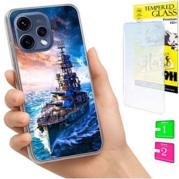 Torbica za Oppo Reno 15 5G, maskica s fotografijom, zaštitna futrola za stražnju stranu + staklo 9H