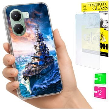Etui za Xiaomi Poco X7 Pro 5G, maska foto za leđa, futrola + zaštitno staklo 9H