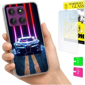Futrola za Motorola Edge 60 Pro, torbica s foto poleđinom i staklom 9H