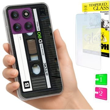 Etui za Motorola Edge 60 Pro, obloga FOTO Case, maska + staklo 9H