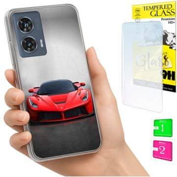 Etui za Motorolu Edge 50 Fusion, torbica s fotografijom, maskica, futrola + staklo 9H