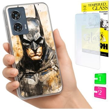 Torbica za Motorola Edge 50 Fusion, maskica sa fotografijom, futrola i staklo 9H