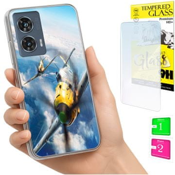 Etui za Motorola Edge 50 Fusion, maskica s fotografijom, stražnja futrola i staklo 9H