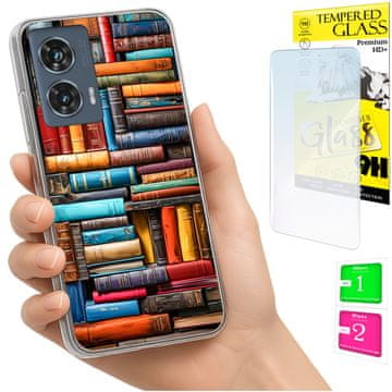 Torbica za Motorola Edge 50 Fusion, maskica za fotografije, futrola sa staklom 9H