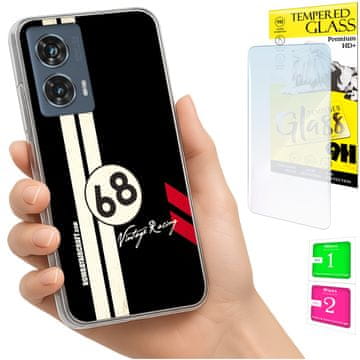 Torbica za Motorola Edge 50 Fusion, maskica za fotografije, futrola sa staklom 9H