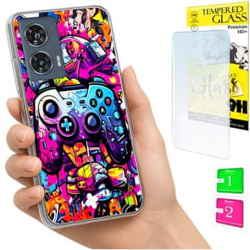 Etui za Motorola Edge 50 Fusion, maskica s fotografijom, stražnja maskica i staklo 9H