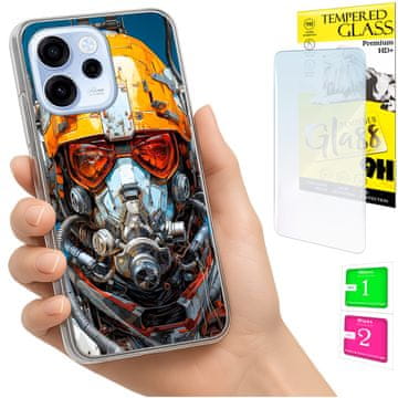 Etui za Oppo Reno 15F / 15F FS, maska s foto otvorom, leđna futrola + 9H staklo