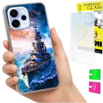 Etui za Oppo Reno 15F / 15F FS, maska FOTO, stražnja maska, futrola + 9H staklo