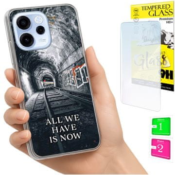 Etui za Oppo Reno 15F / 15F FS, maskica FOTO, stražnja strana, futrola + staklo 9H