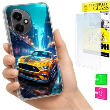 Etui za Honor X7d / 400 Smart torbica FOTO Case stražnja maska + staklo 9H
