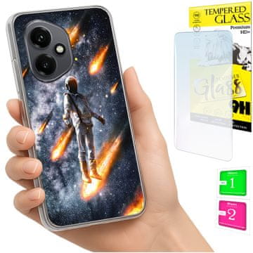 Etui za Honor X7d / 400 Smart, foto maskica s poleđinom, futrola + staklo 9H