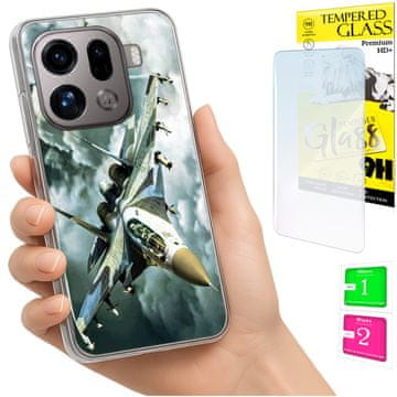 Etui za Oppo Find X9 Pro, maska FOTO, futrola sa zaštitnim staklom 9H