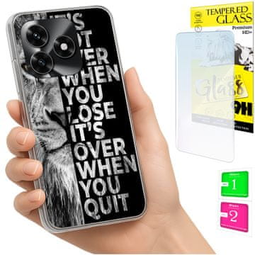 Fotokutija za Honor X5C Plus / X5C 4G, maska za leđa, torbica i zaštitno staklo 9H