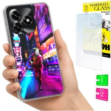 Fotokutija za Honor X5C Plus / X5C 4G, maska sa stražnjom stranom i staklom 9H