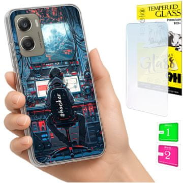 Etui za Motorola Moto G06 / G06 Power, maska sa staklom