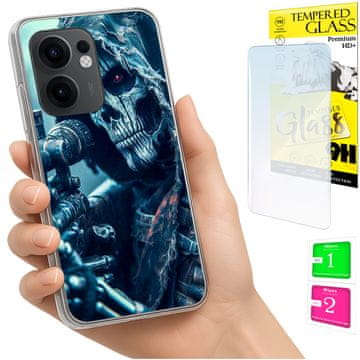Etui za Oppo Reno 13F 5G / 13 FS 5G, maskica, futrola + zaštitno staklo