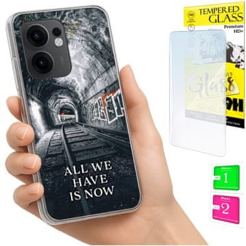 Maskica za Oppo Reno 13F 5G / 13 FS 5G, stražnja futrola + staklo