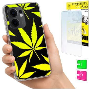 Maskica za Oppo Reno 13F 5G / 13 FS 5G, stražnja futrola + zaštitno staklo