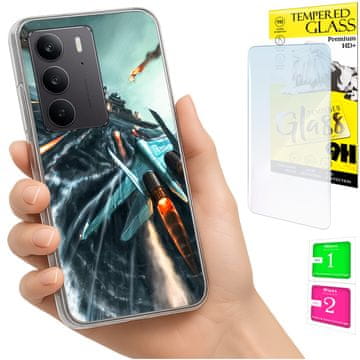 Fotrona za Realme C75 / 14X 5G, maska sa kamerom, stražnja koricalica + 9H staklo