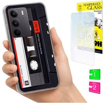 Etui za Realme C75 / 14X 5G, maska foto, stražnja maska, torbica + staklo 9H