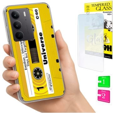 Maskica za Realme C75 / 14X 5G, futrola FOTO, zadnja maskica + staklo 9H