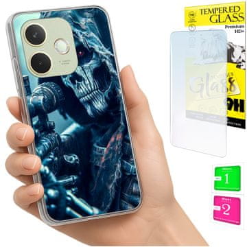 Etui za Oppo A5 Pro, fotografiija, maskica za leđa, futrola + 9H staklo