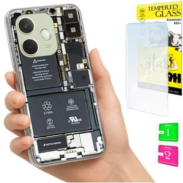 Masnica za Oppo A5 Pro, foto kućište, zaštitna maska za leđa + staklo 9H