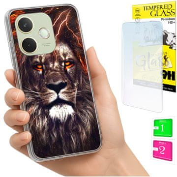 Torbica za Oppo A5 Pro, foto maskica za stražnju stranu, futrola + kaljeno staklo 9H