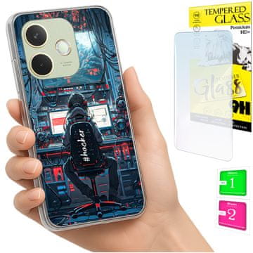 Torbica za Oppo A5 Pro s foto otvorom, maskica, stražnji poklopac i zaštitno staklo 9H