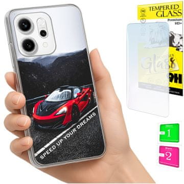 Etui za Oppo Reno 14F / 14 FS 5G, maska, futrola sa staklom 9H