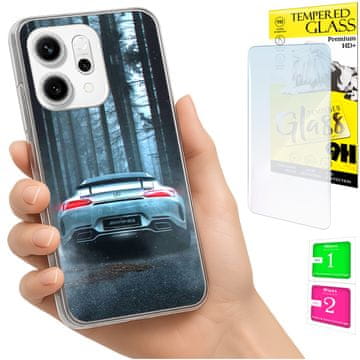 Etui za Oppo Reno 14F / 14 FS 5G, maska foto, stražnja maska, torbica + staklo 9H