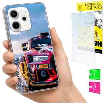 Etui za Oppo Reno 14F / 14 FS 5G, maska foto, stražnja maska, torbica + staklo 9H