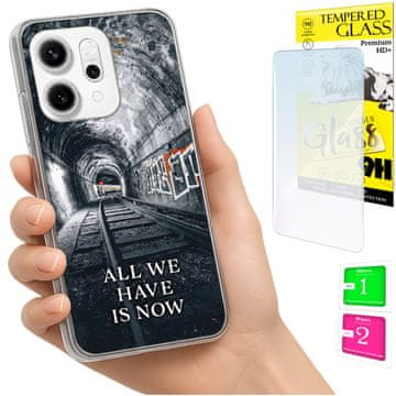Torbica za Oppo Reno 14F / 14 FS 5G, maska sa fotografijom, stražnja maska + 9H staklo
