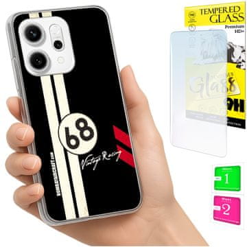 Etui za Oppo Reno 14F / 14 FS 5G, maskica s foto otvorom, futrola za leđa i zaštitno staklo 9H