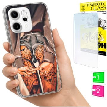 Torbica za Oppo Reno 14F / 14 FS 5G, futrola s foto otvorom, zaštita za leđa + 9H staklo