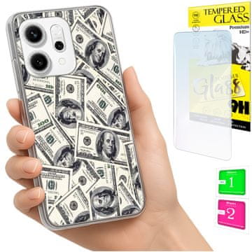 Etui za Oppo Reno 14F / 14 FS 5G, maskica foto sa staklom 9H