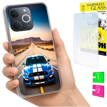 Etui za Realme Note 70T, maska s fotografijom, stražnja maska, torbica + staklo 9H