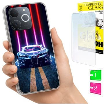 Torbica za Realme Note 70T, maska sa fotografijom, futrola za leđa + staklo 9H
