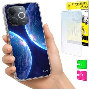 Torbica za Realme Note 70T, maska s fotografijom, stražnja maska, futrola + 9H staklo